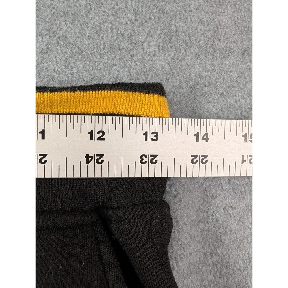 Akademiks Mens S Black Jogger Sweatpants Yellow Logo Zip Ankle Y2K Streetwear